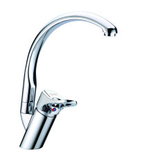 Gooseneck Kitchen Sink Brass Faucet With Swivel Function